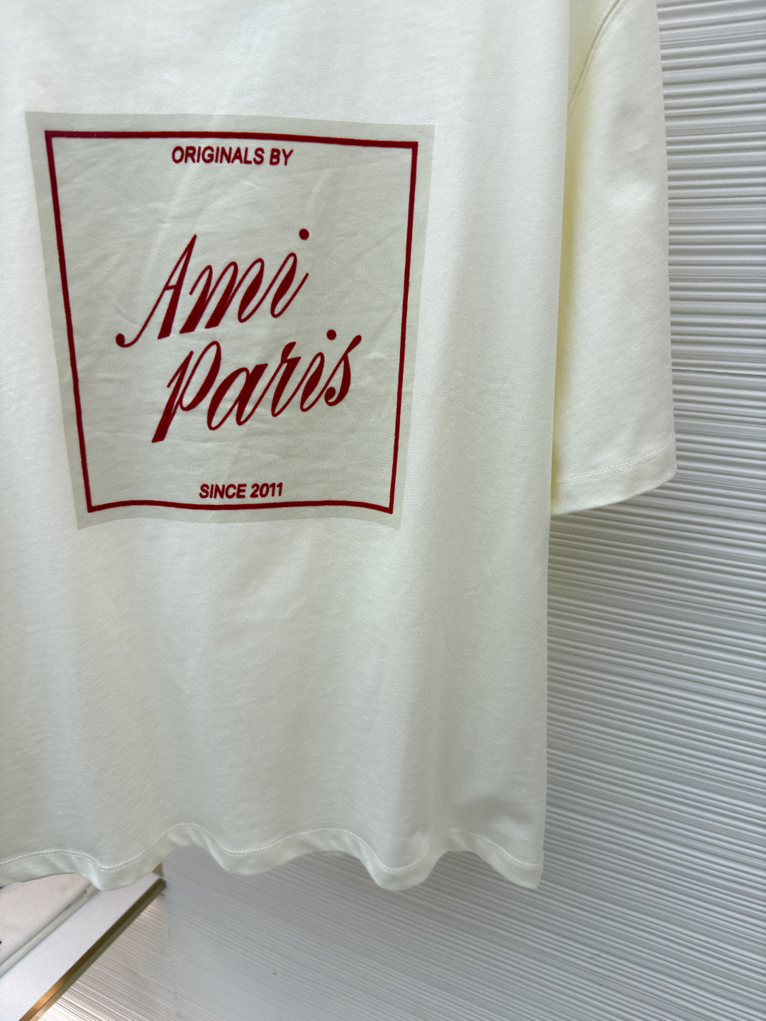 AMIPARIS Ami 复古印花圆领短袖 T恤 夏季 白色 A0 UTS385726136