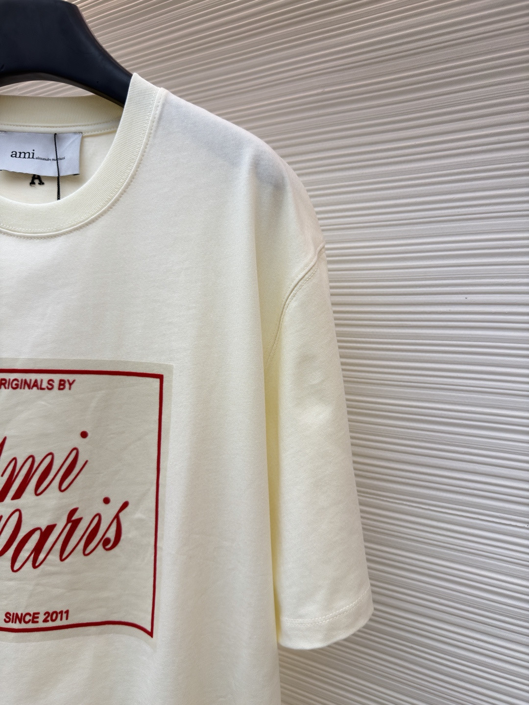 AMIPARIS Ami 复古印花圆领短袖 T恤 夏季 白色 A0 UTS385726136