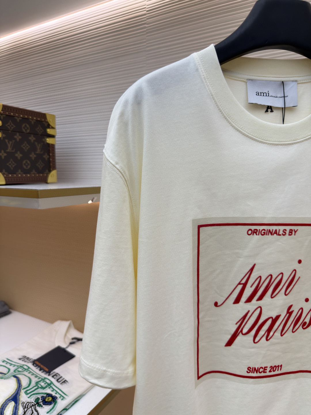 AMIPARIS Ami 复古印花圆领短袖 T恤 夏季 白色 A0 UTS385726136