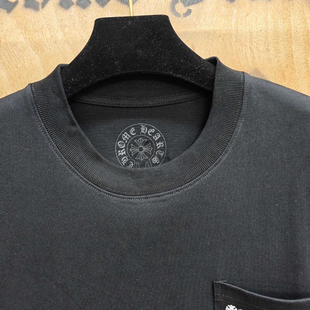 Chrome Hearts 克罗心 后背十字架印花圆领短袖 T恤 白色 黑色 A0