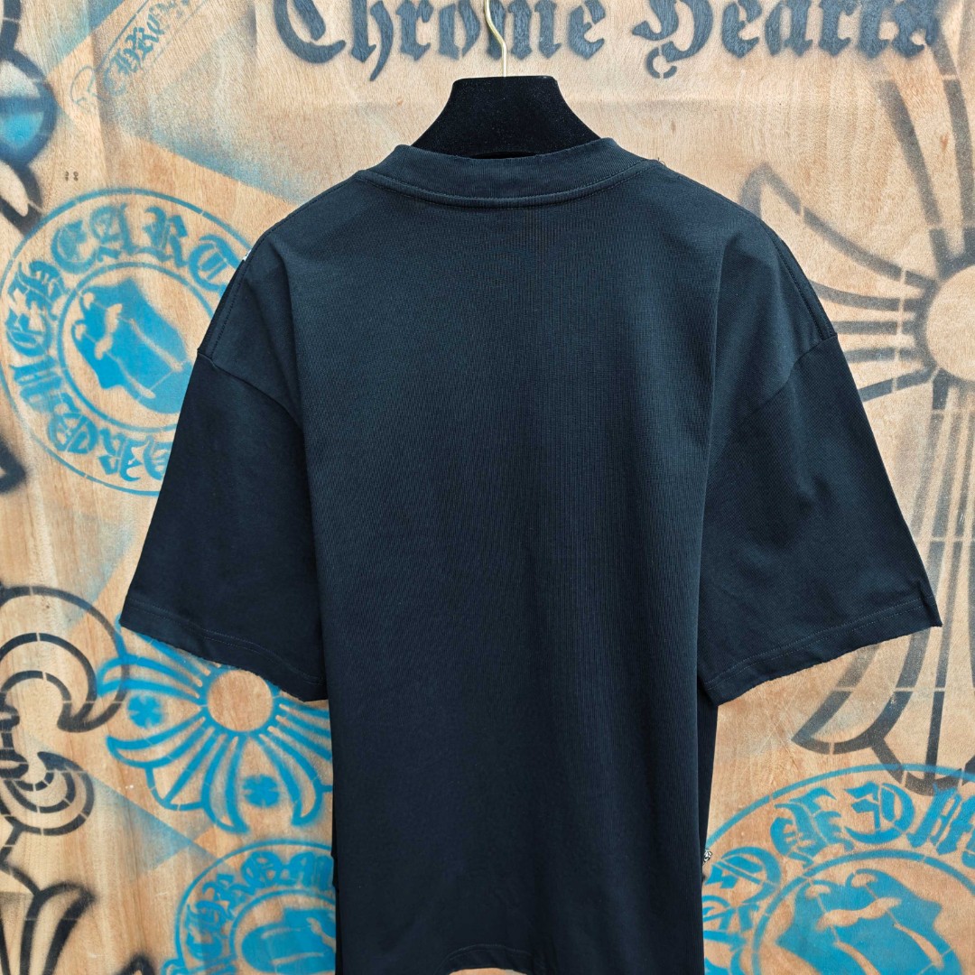 Chrome Hearts 克罗心 链条印花圆领短袖 T恤 白色 黑色 A0