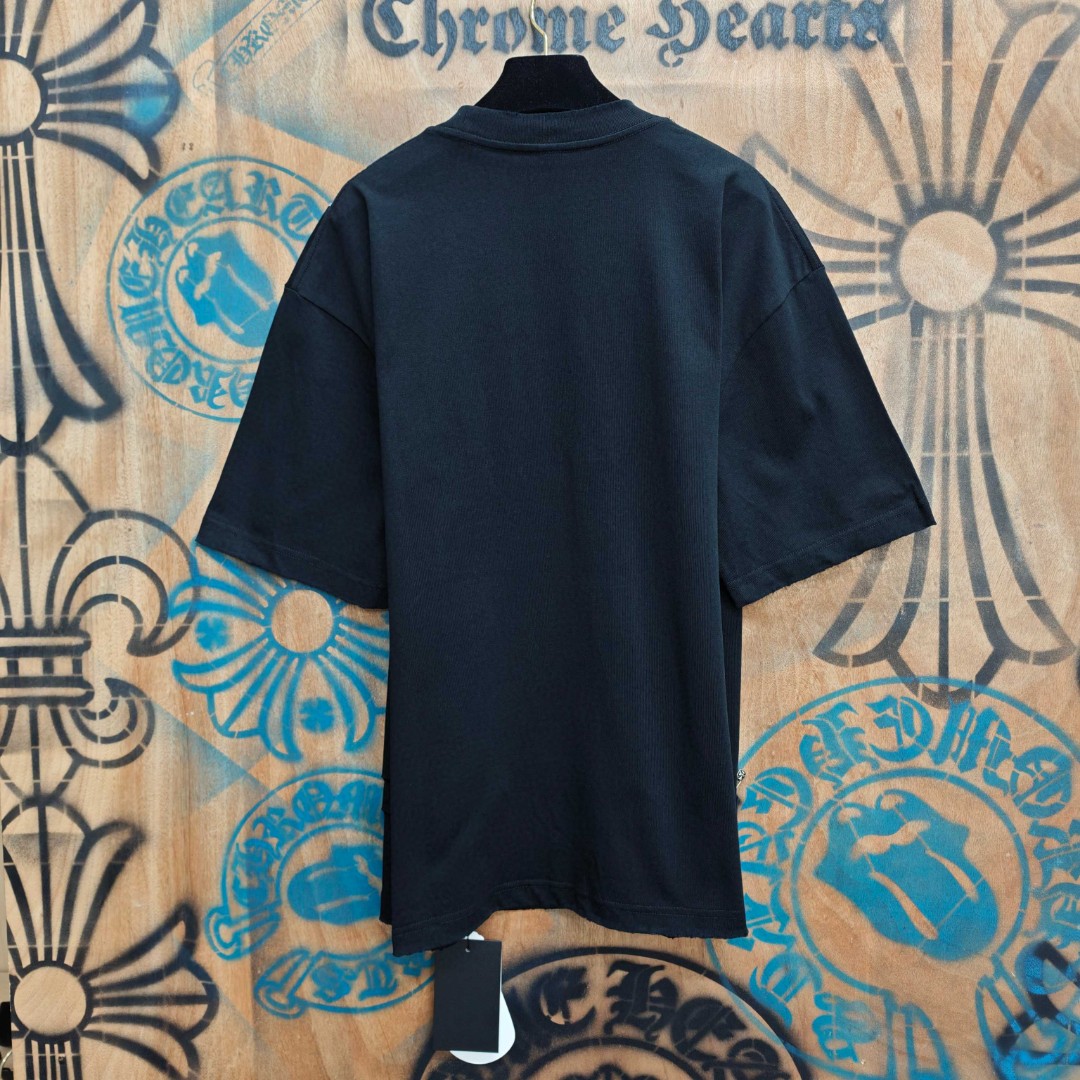 Chrome Hearts 克罗心 链条印花圆领短袖 T恤 白色 黑色 A0