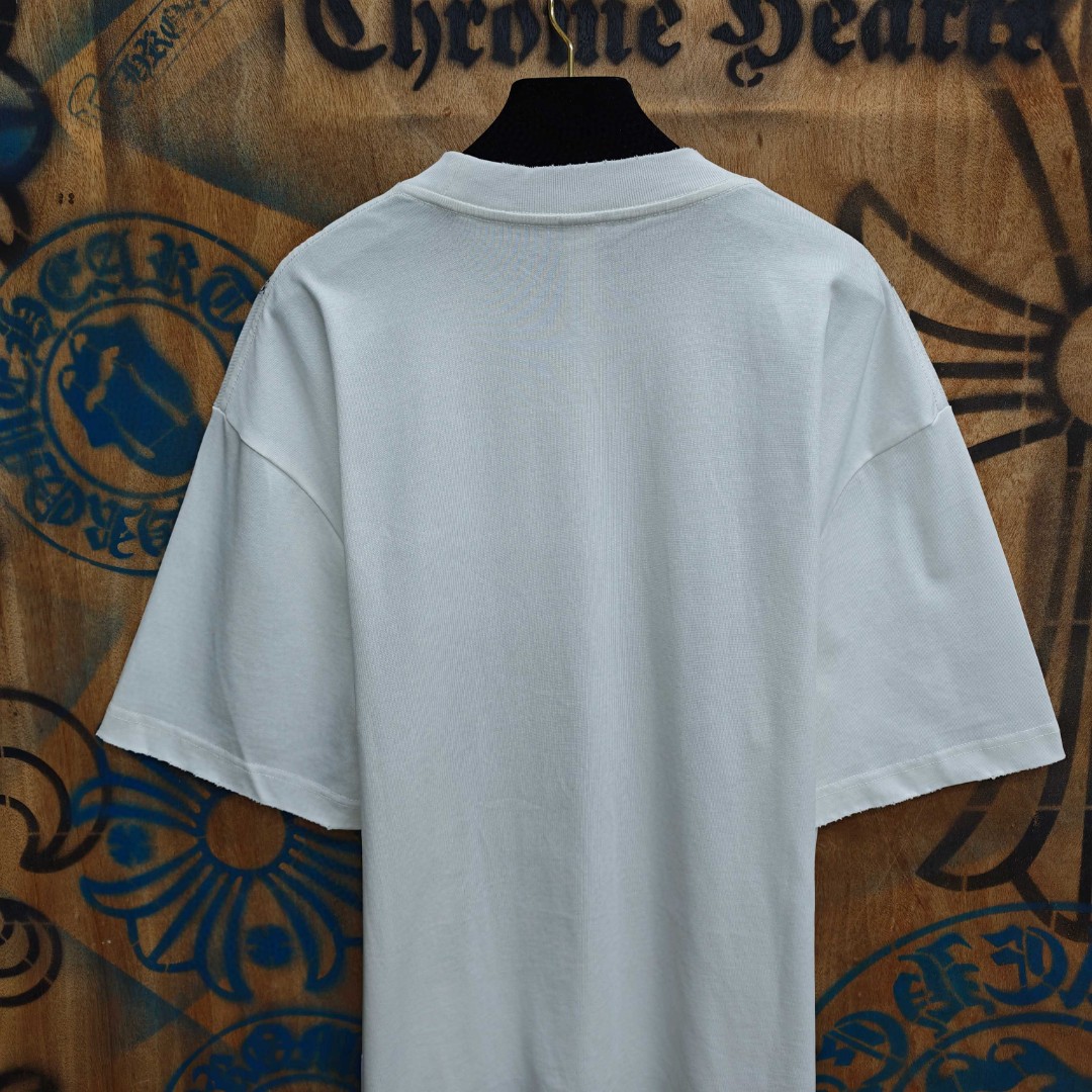Chrome Hearts 克罗心 链条印花圆领短袖 T恤 白色 黑色 A0