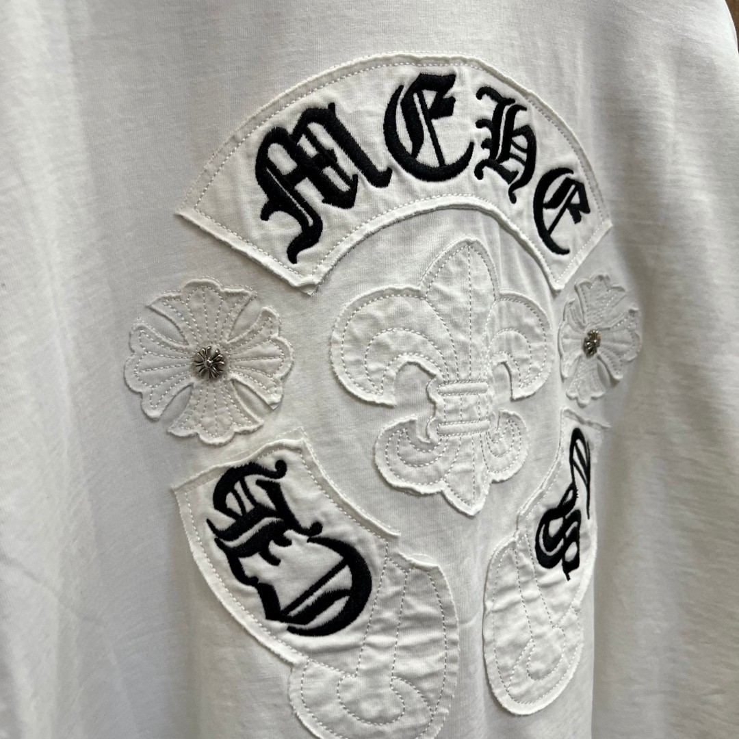 Chrome Hearts 克罗心 马蹄船锚绣花圆领短袖 T恤 白色 A0