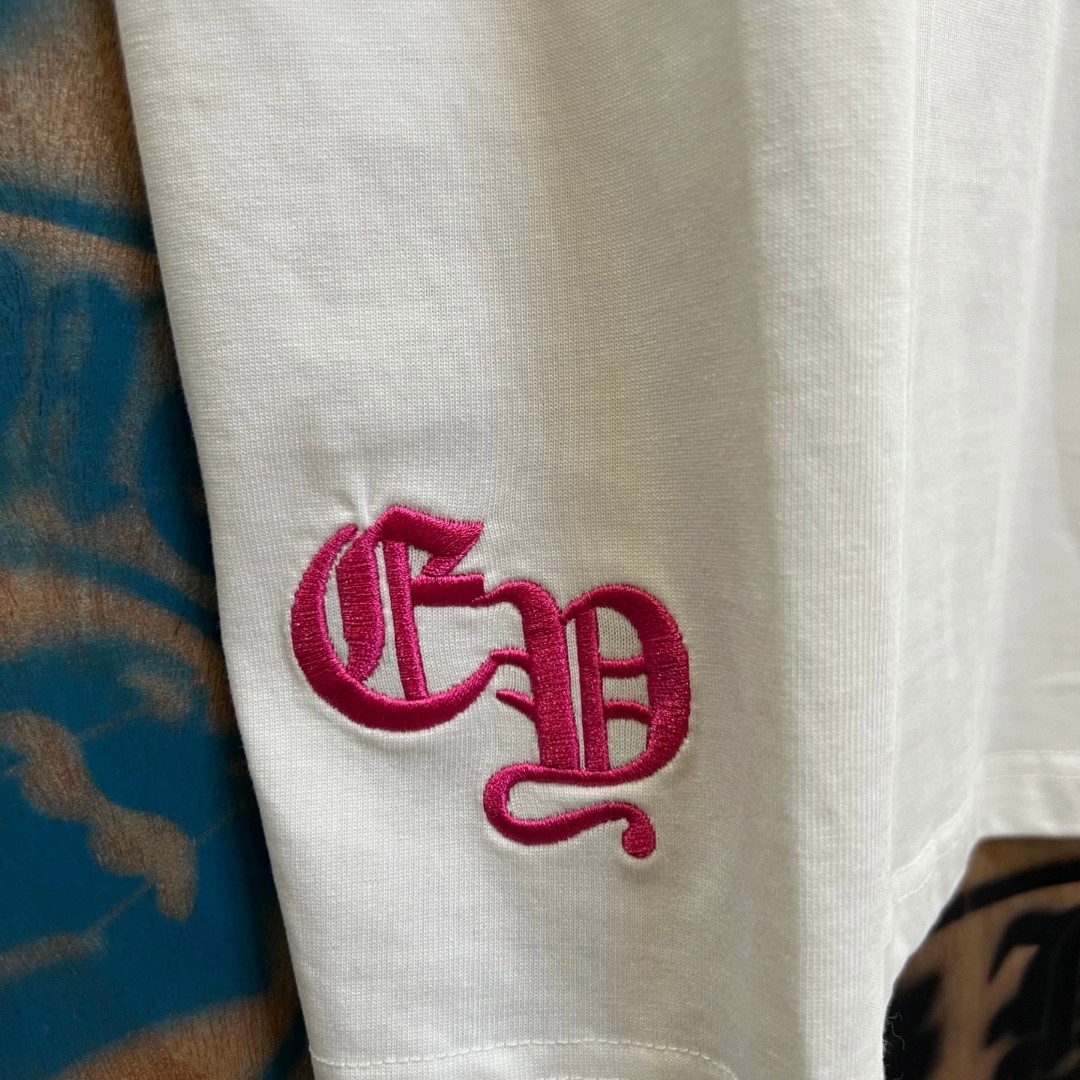 Chrome Hearts 克罗心 十字架绣花圆领短袖 T恤 白色 黑色 A0