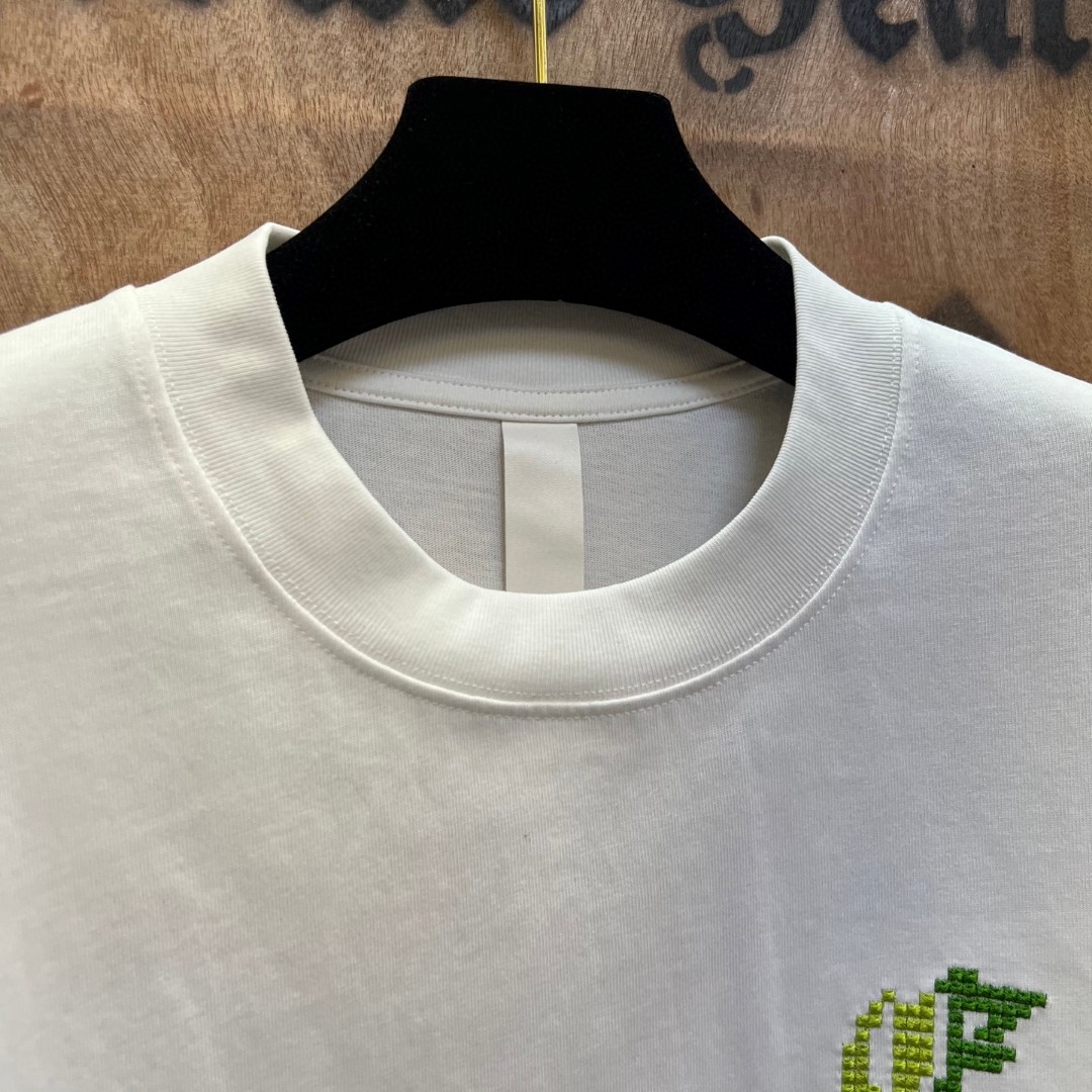 Chrome Hearts 克罗心 彩色绣花圆领短袖 T恤 白色 黑色 A0