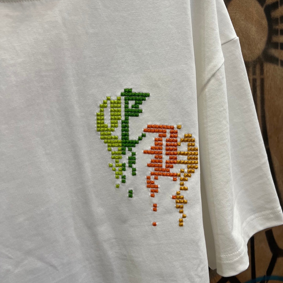 Chrome Hearts 克罗心 彩色绣花圆领短袖 T恤 白色 黑色 A0