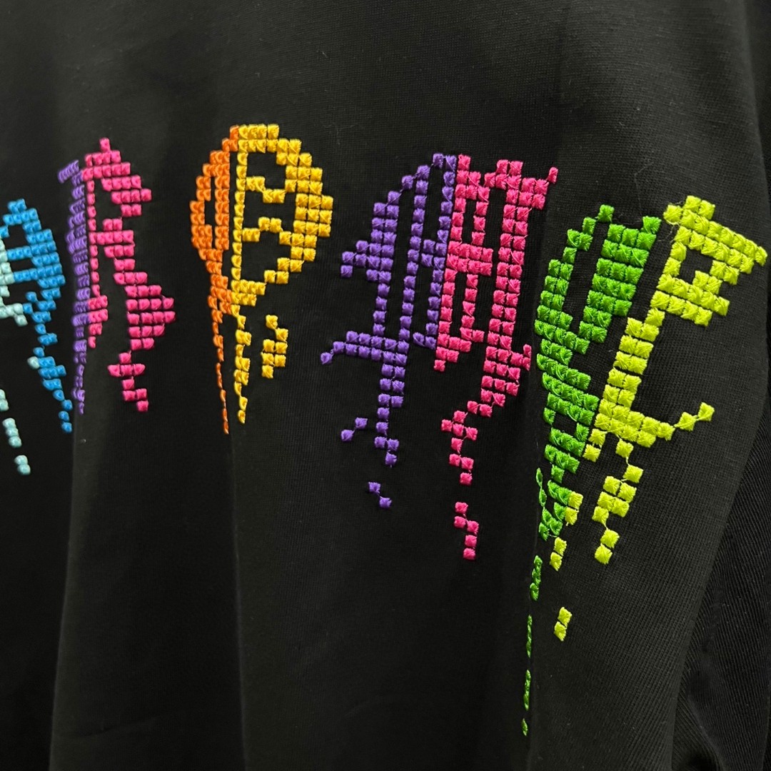 Chrome Hearts 克罗心 彩色绣花圆领短袖 T恤 白色 黑色 A0