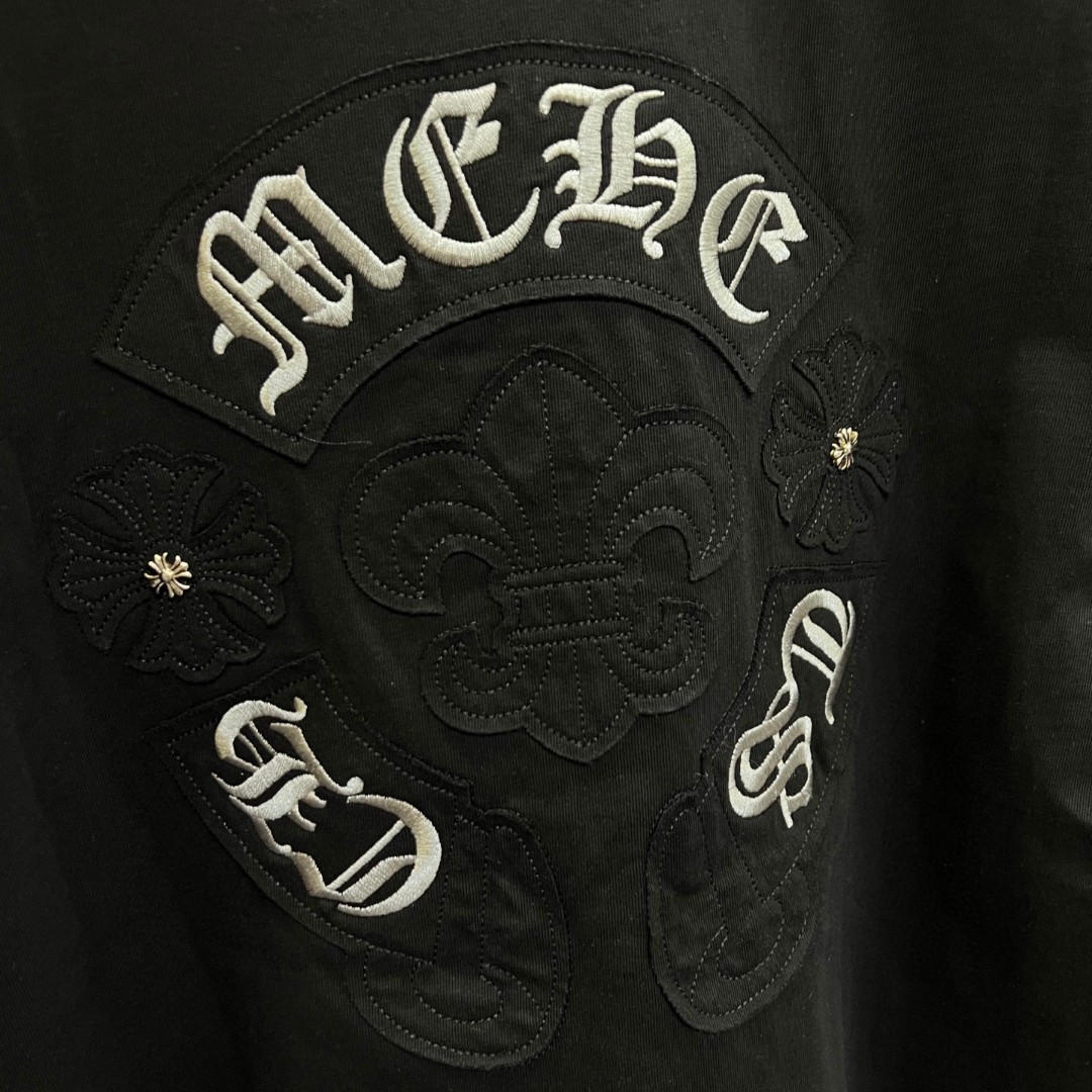 Chrome Hearts 克罗心 马蹄船锚绣花圆领短袖 T恤 黑色 A0