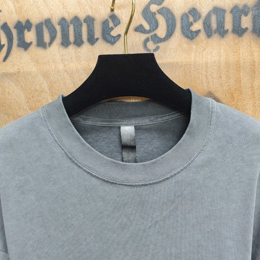 Chrome Hearts 克罗心 彩色十字架发泡印花圆领短袖 T恤 灰色 A0