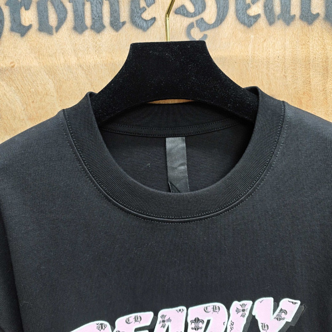 [Copy]Chrome Hearts 克罗心 彩色泼墨马蹄印花圆领短袖 T恤 白色 黑色 A0