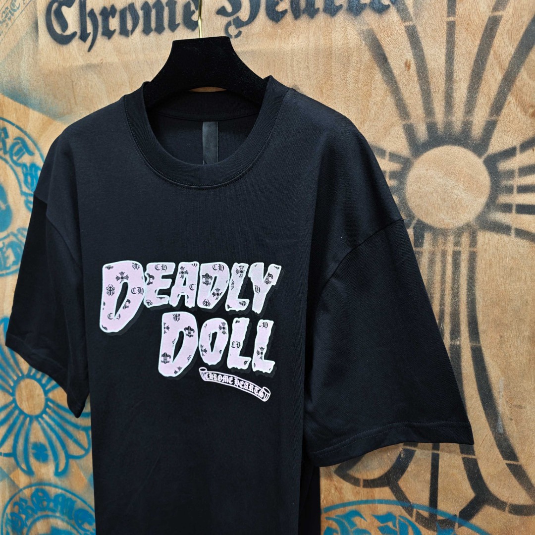 [Copy]Chrome Hearts 克罗心 彩色泼墨马蹄印花圆领短袖 T恤 白色 黑色 A0