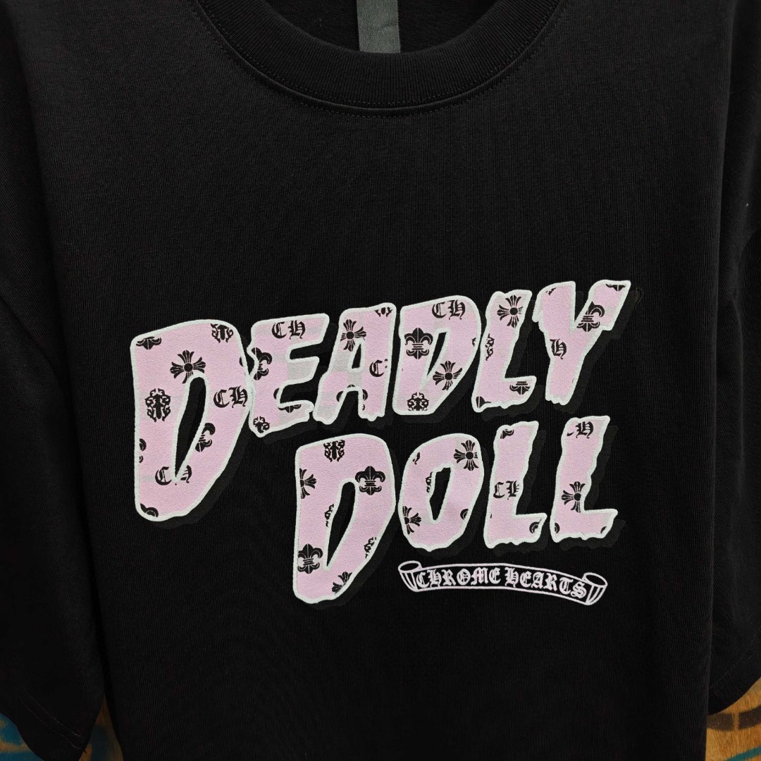 [Copy]Chrome Hearts 克罗心 彩色泼墨马蹄印花圆领短袖 T恤 白色 黑色 A0