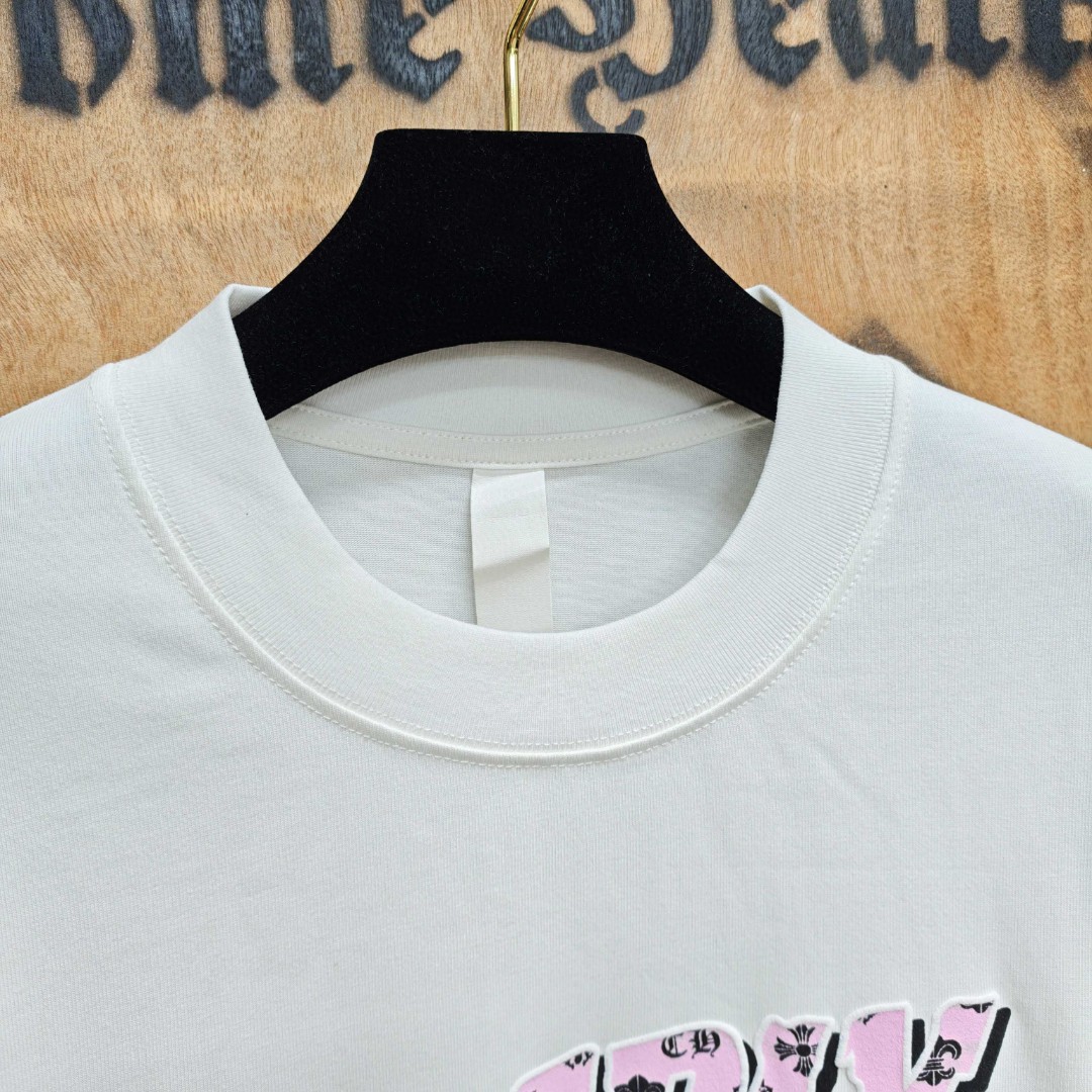 [Copy]Chrome Hearts 克罗心 彩色泼墨马蹄印花圆领短袖 T恤 白色 黑色 A0
