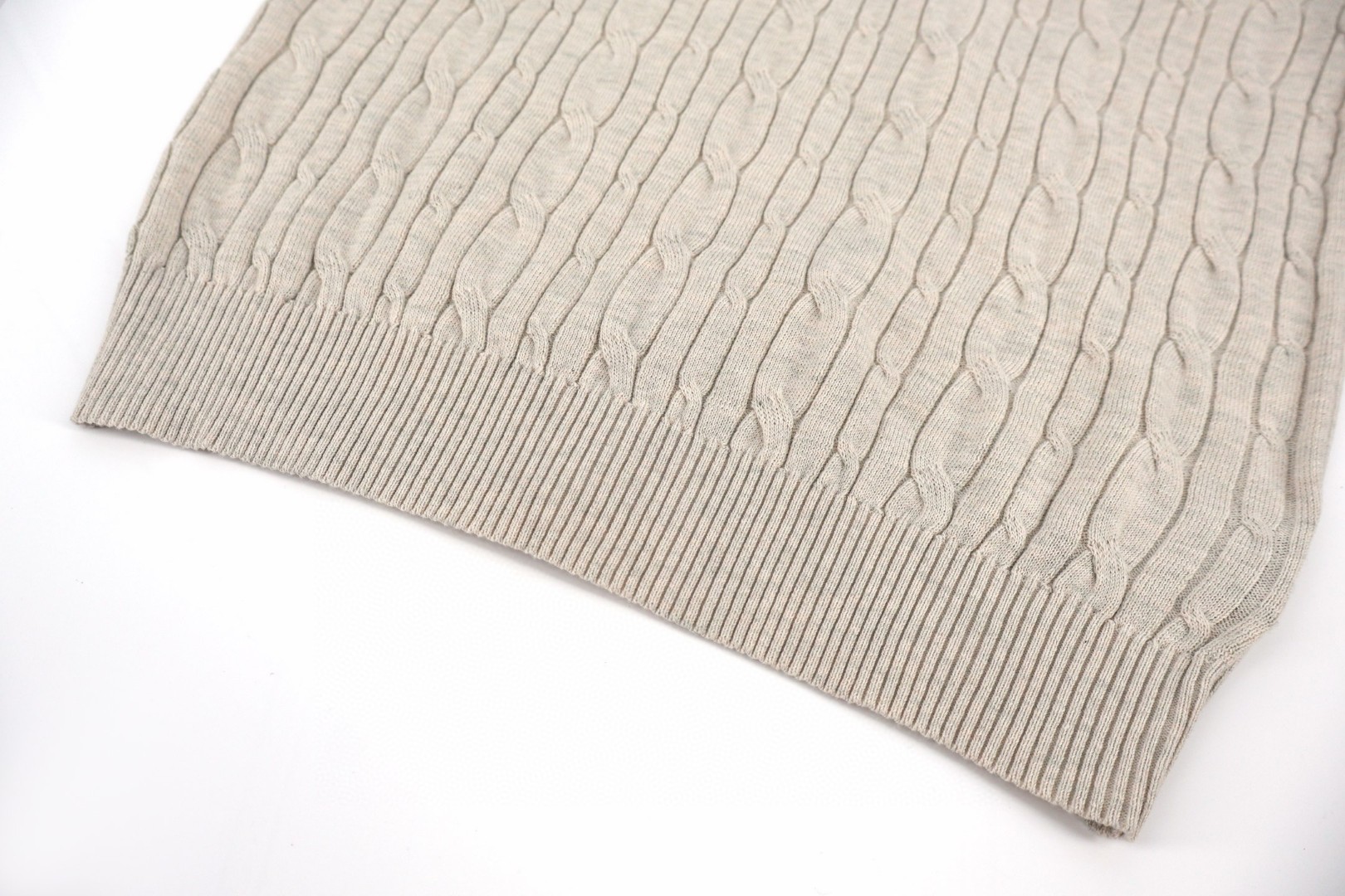 Loro Piana LP 绞花老钱风圆领短袖 针织衫 T恤 夏季 咖色 杏色 B0 1AJUUF