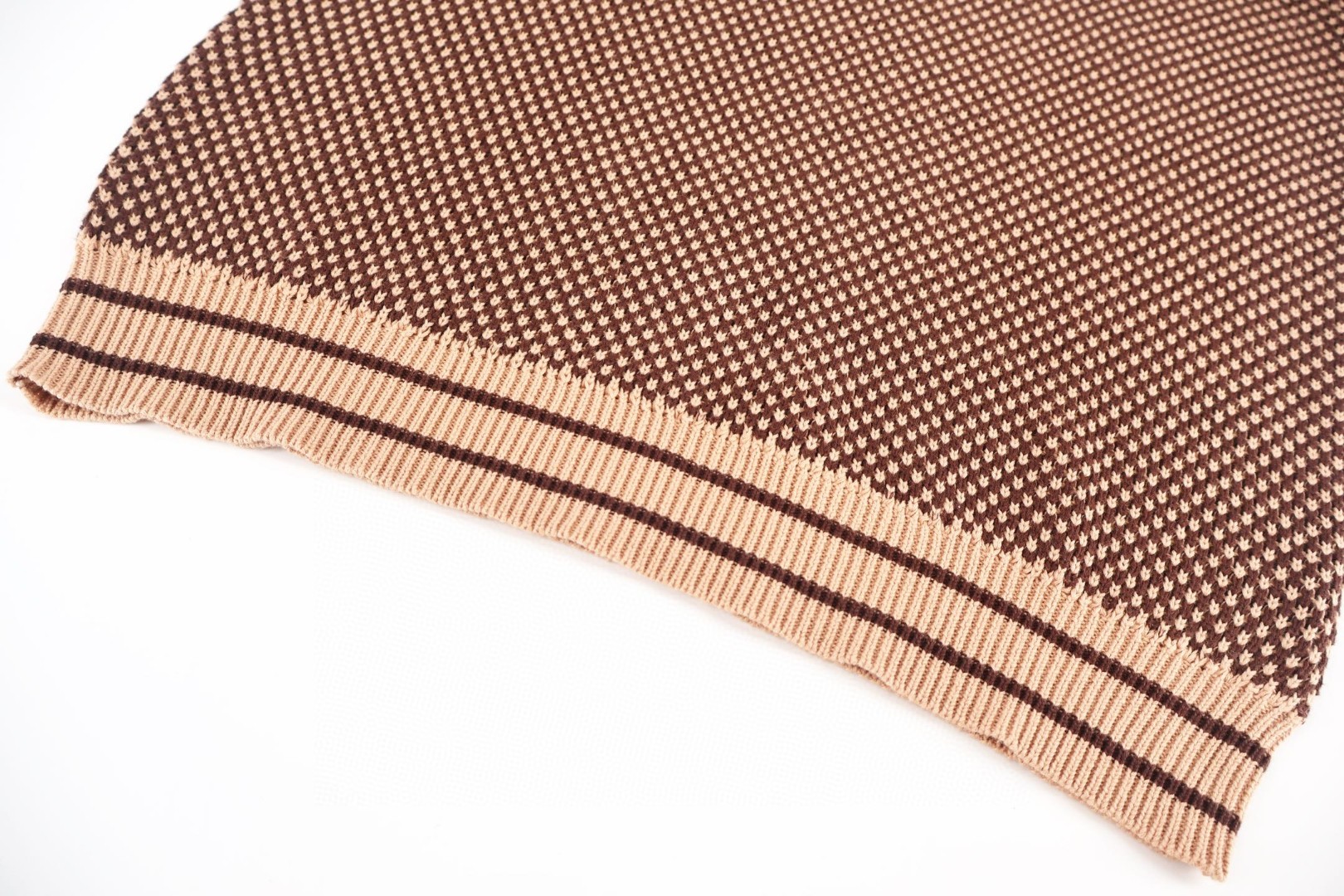 LOUIS VUITTON 路易威登 LV 针织网眼Polo衫 夏季 T恤 短袖 棕色 B0 1AJUUF