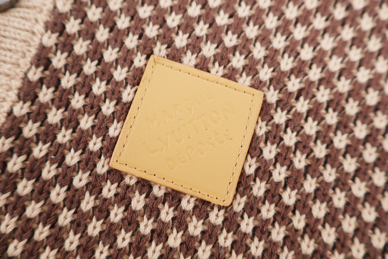 LOUIS VUITTON 路易威登 LV 针织网眼Polo衫 夏季 T恤 短袖 棕色 B0 1AJUUF