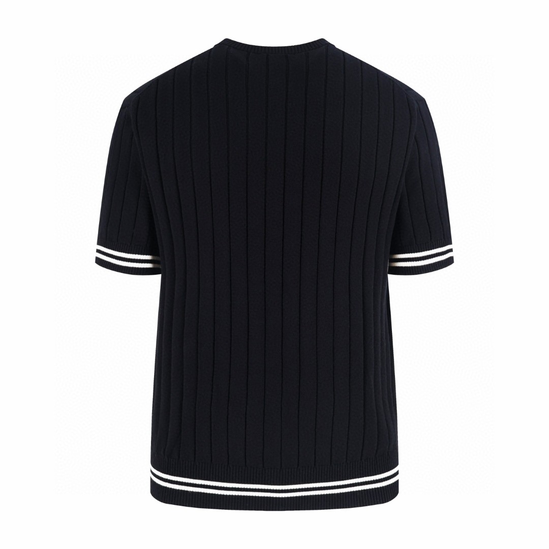 Brunello Cucinelli BC 绞花老钱风针织圆领短袖 T恤 灰色 杏色 黑色 A5