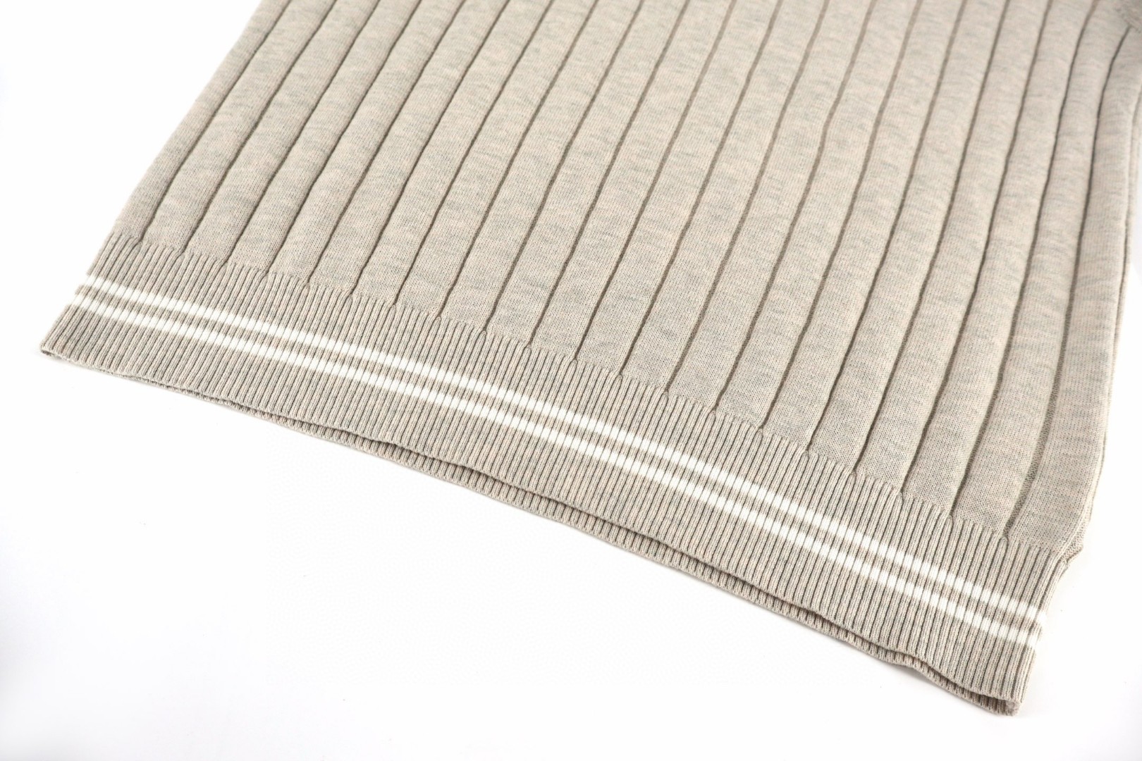 Brunello Cucinelli BC 绞花老钱风针织圆领短袖 T恤 灰色 杏色 黑色 A5