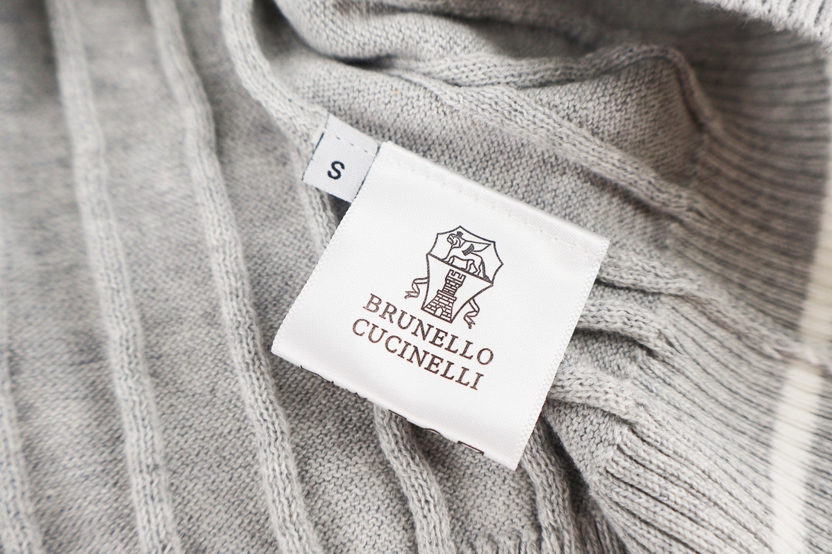 Brunello Cucinelli BC 绞花老钱风针织圆领短袖 T恤 灰色 杏色 黑色 A5