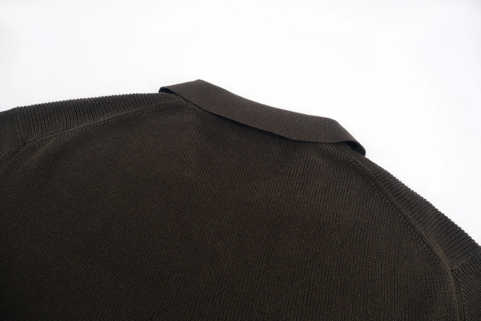 Brunello Cucinelli BC 海鸥领老钱风针织短袖 T恤 棕色 白色 蓝色 A5