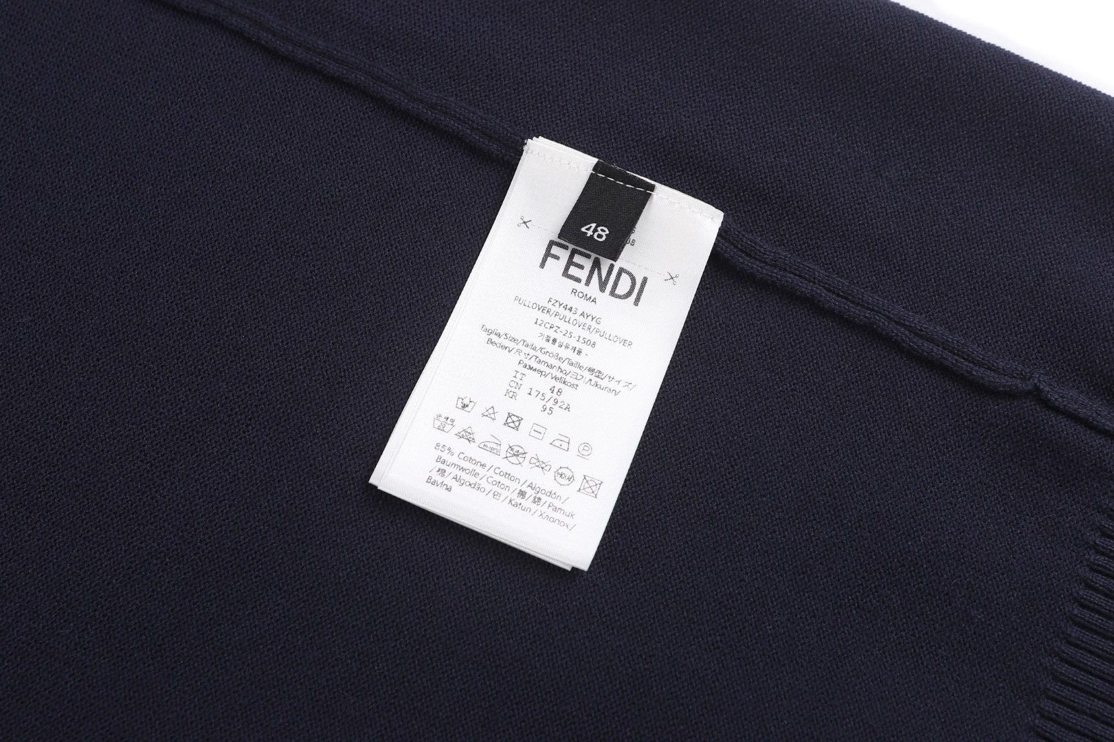 FENDI 芬迪 双F刺绣logo针织短袖 T恤 夏款 白色 蓝色 A5 FZY443AYYGF0QA0