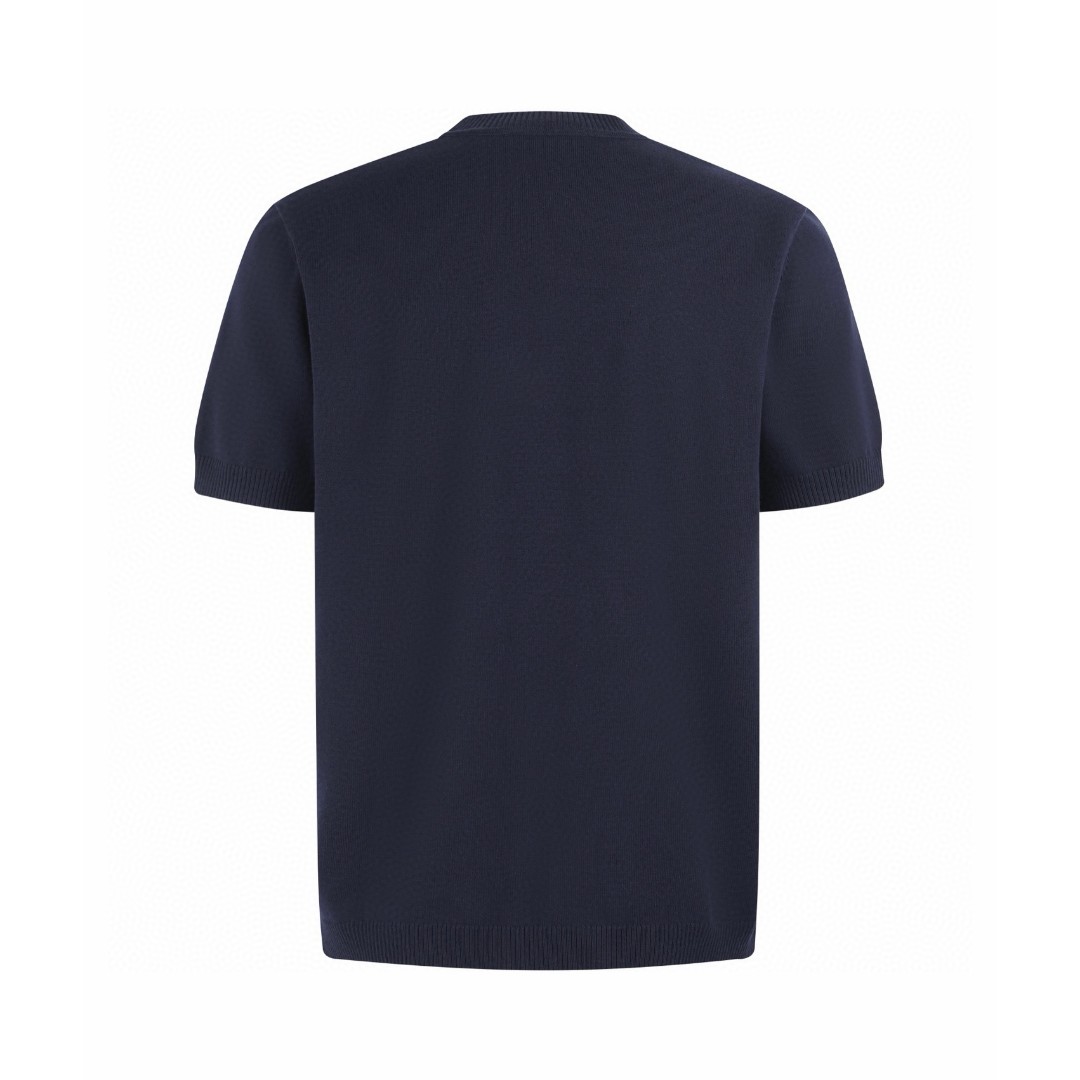 FENDI 芬迪 双F刺绣logo针织短袖 T恤 夏款 白色 蓝色 A5 FZY443AYYGF0QA0