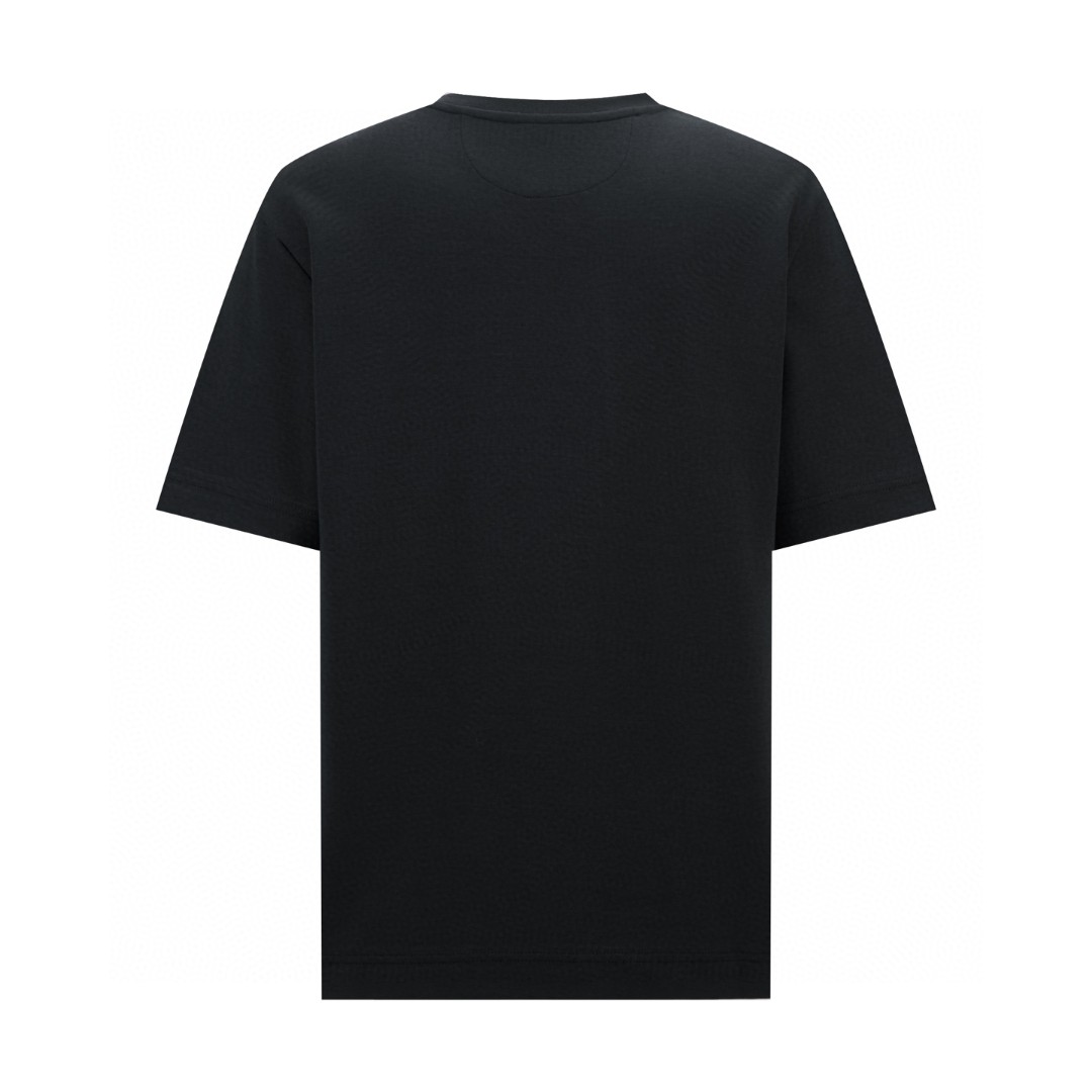 FENDI 芬迪 拉链口袋印花标识圆领T恤 短袖 套头 夏季 白色 蓝色 黑色 A0 FY0936ARYRF0QA0