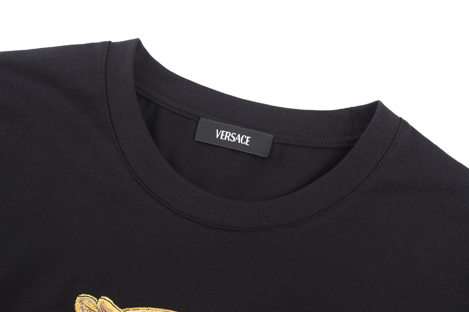 Versace 范思哲 美杜莎刺绣圆领短袖 T恤 夏款 灰色 黑色 A0 1013944-1A16721-1B000
