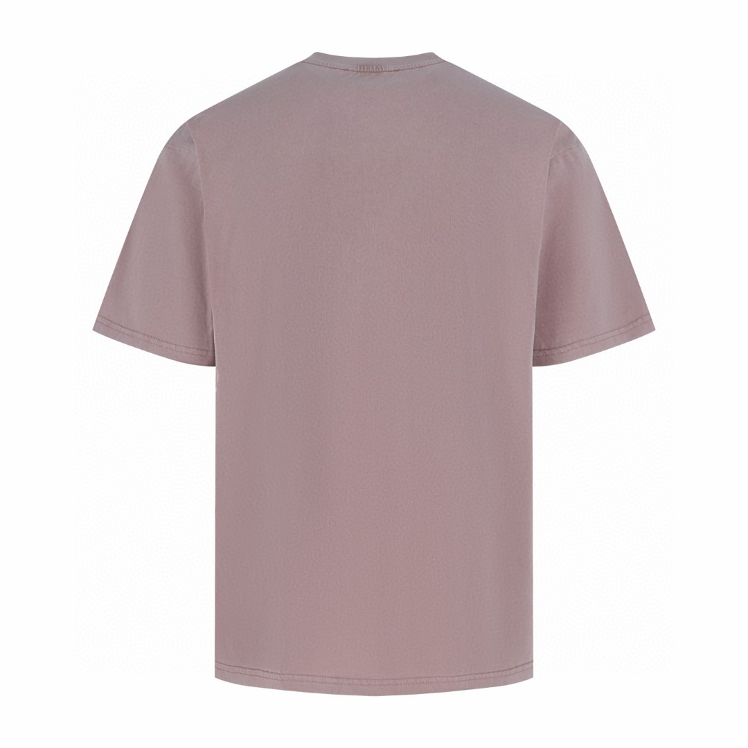 LOUIS VUITTON 路易威登 皮标圆领短袖 T恤 夏款 藕粉色 A0 1AJUCP