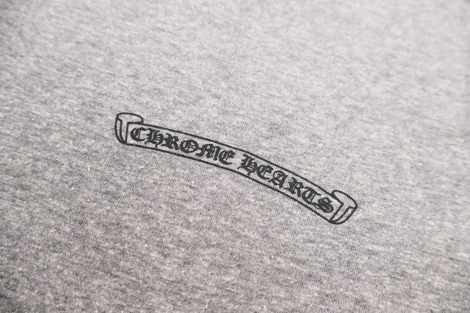 Chrome Hearts CH 克罗心 卷轴十字架印花圆领短袖 T恤 花灰色 A2  