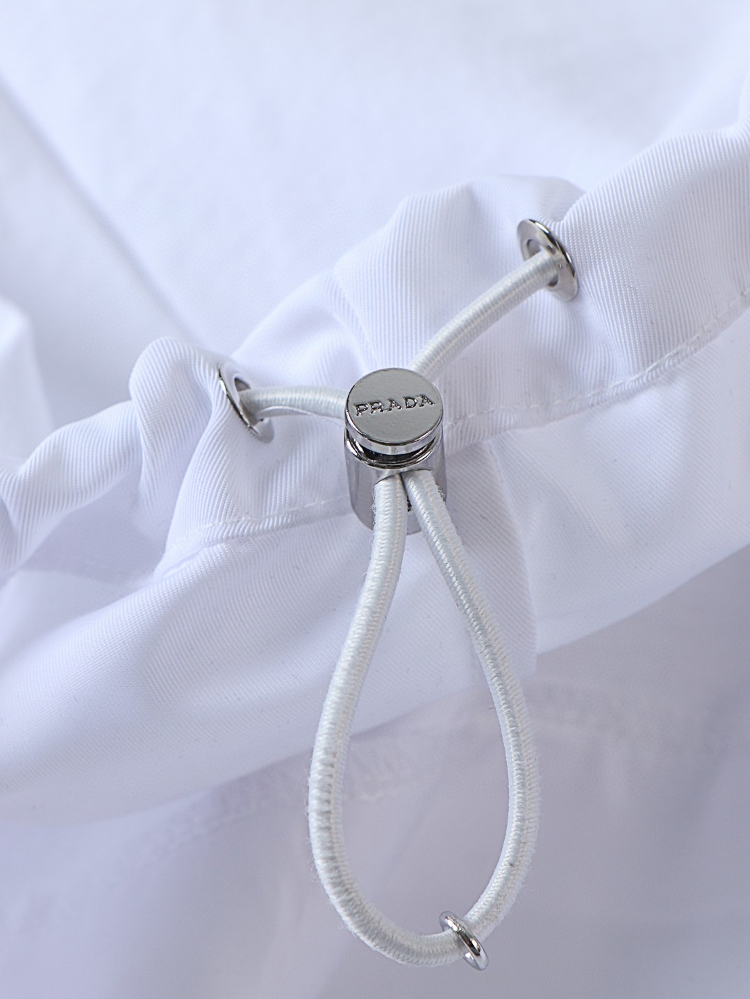 PRADA 普拉达 尼龙拼接圆领短袖 T恤 白色 黑色 A02 UJN742-1YYA-F0N40-S-202