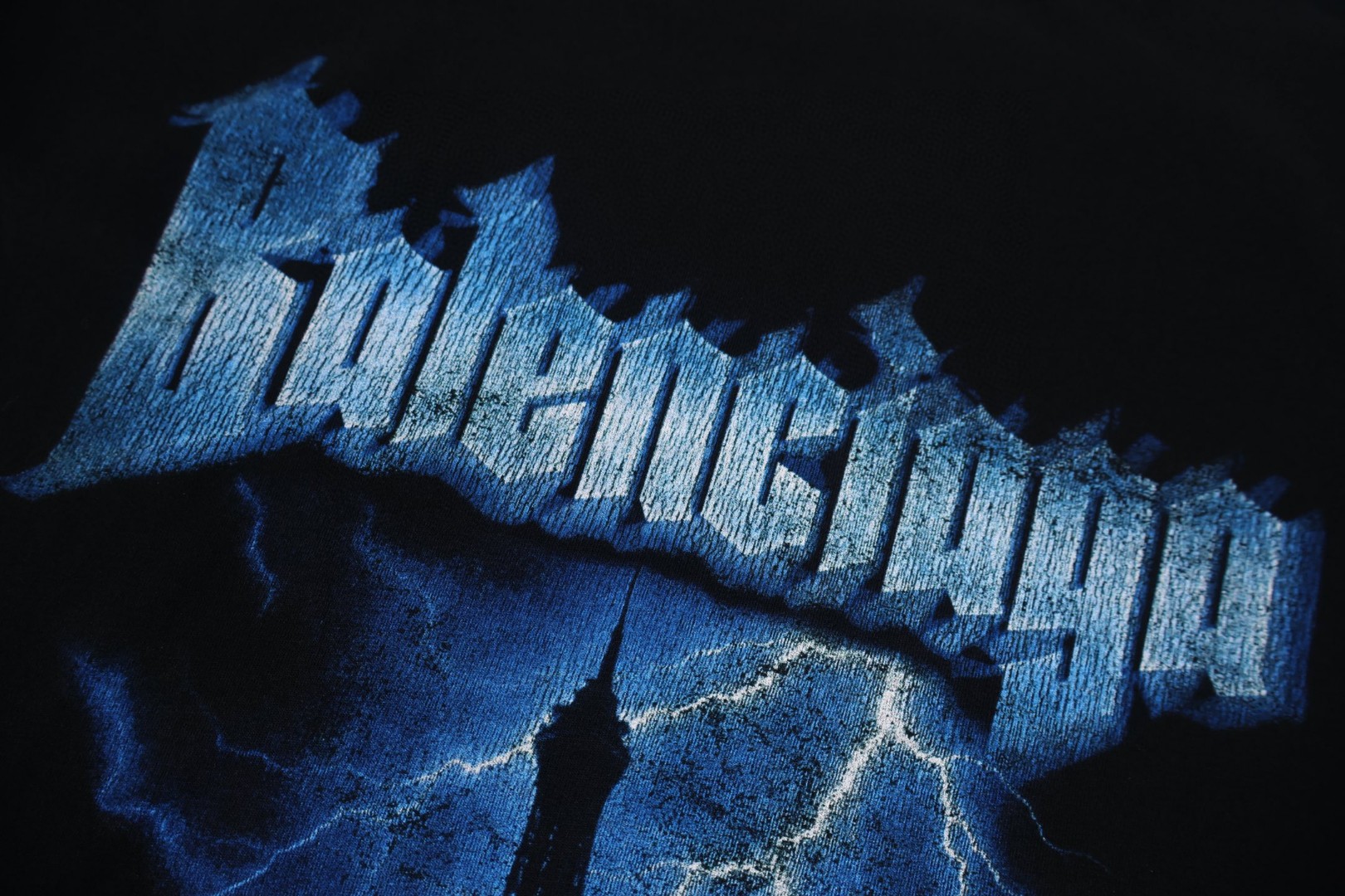 Balenciaga 巴黎世家 城堡古堡印花圆领短袖 T恤 夏季 黑色 A2 850345TUVE71000