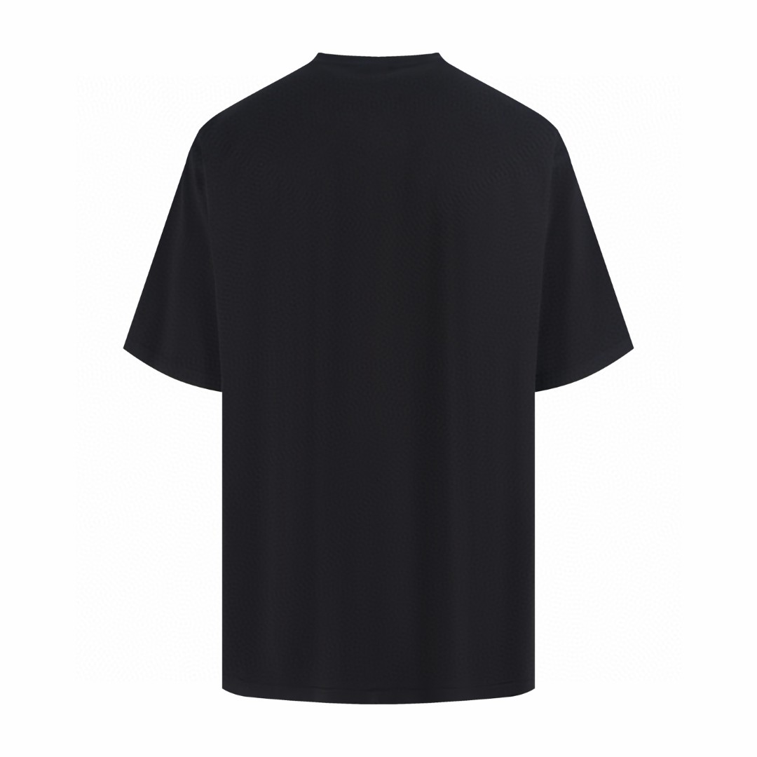 Balenciaga 巴黎世家 城堡古堡印花圆领短袖 T恤 夏季 黑色 A2 850345TUVE71000