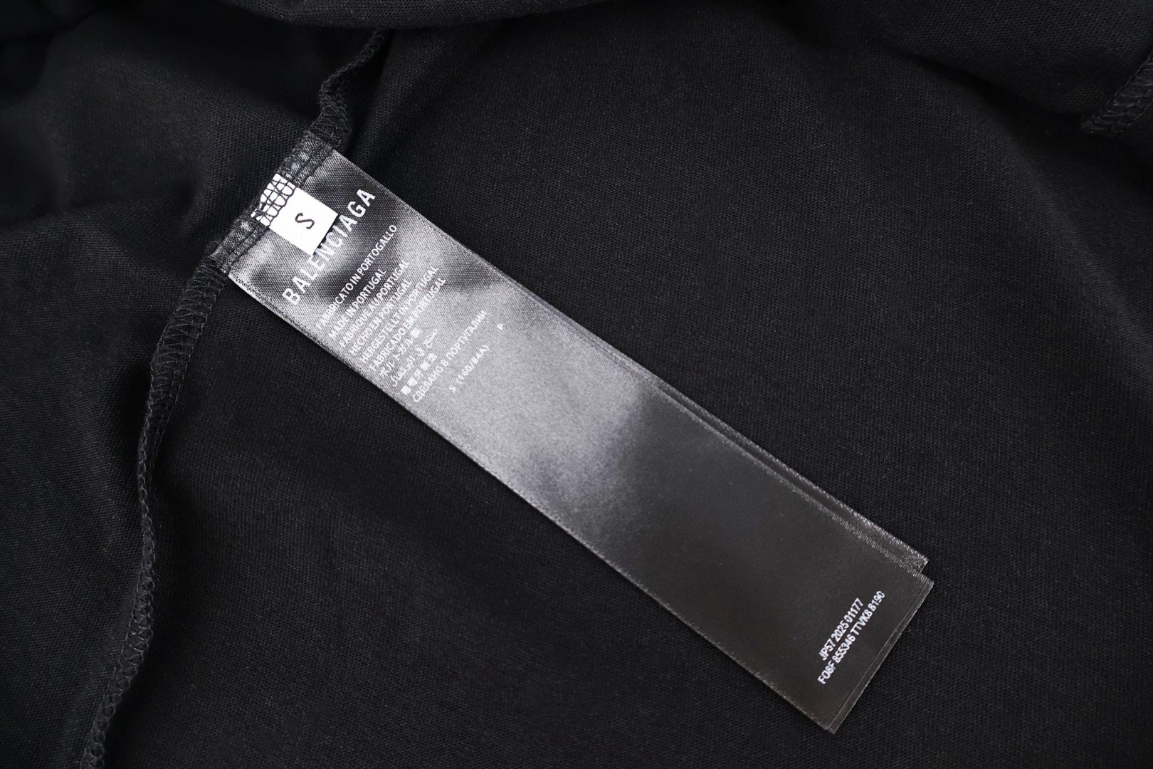 Balenciaga 巴黎世家 COUTURE 舞台窗帘印花圆领短袖 T恤 夏季 黑色 A2 764235TUVD51000