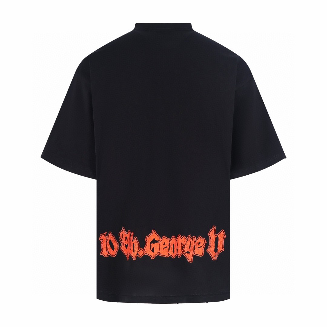 Balenciaga 巴黎世家 COUTURE 舞台窗帘印花圆领短袖 T恤 夏季 黑色 A2 764235TUVD51000