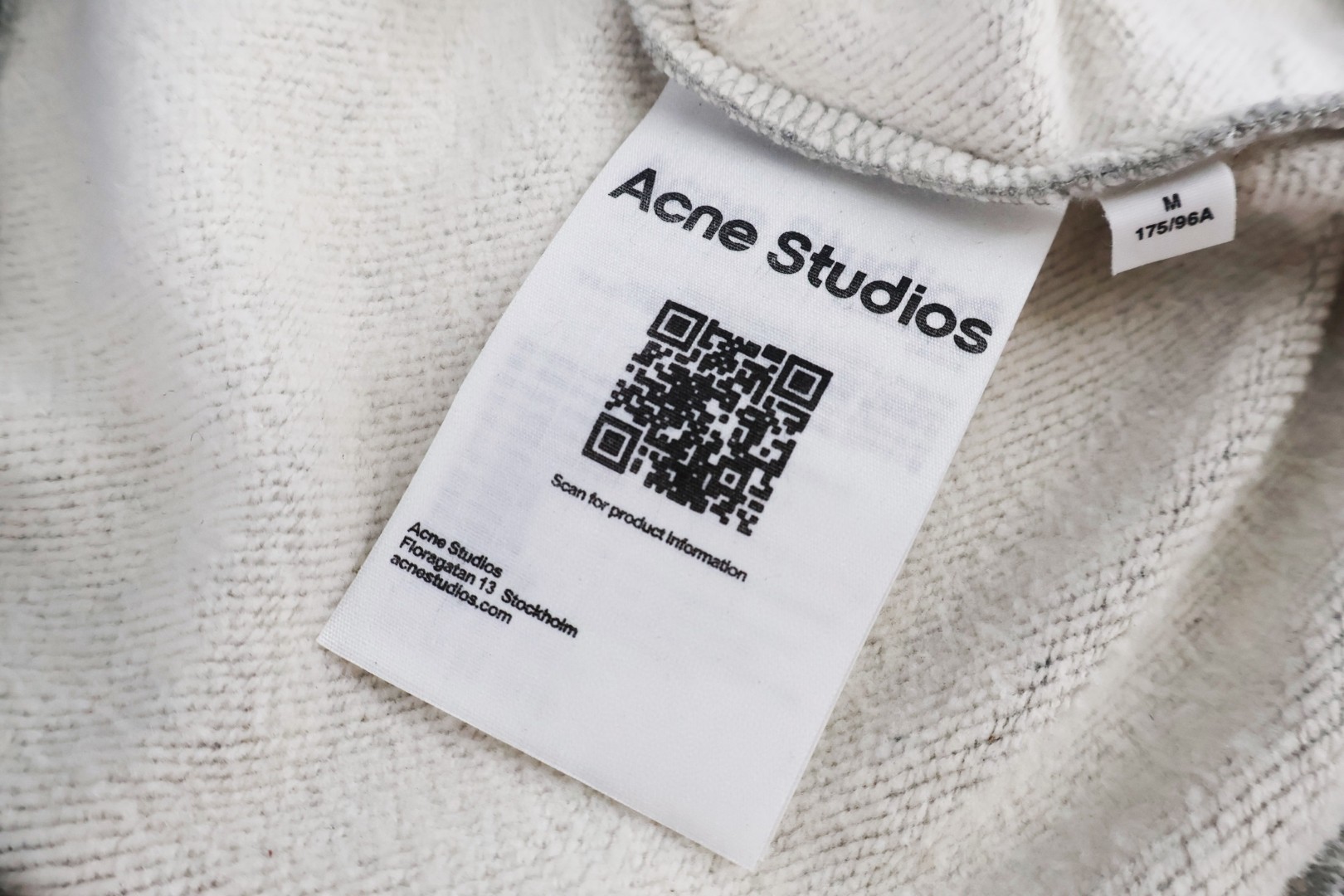 Acne Studios 蝴蝶结涂鸦圆领卫衣 外套 长袖 灰色 B0 CI0223-92H