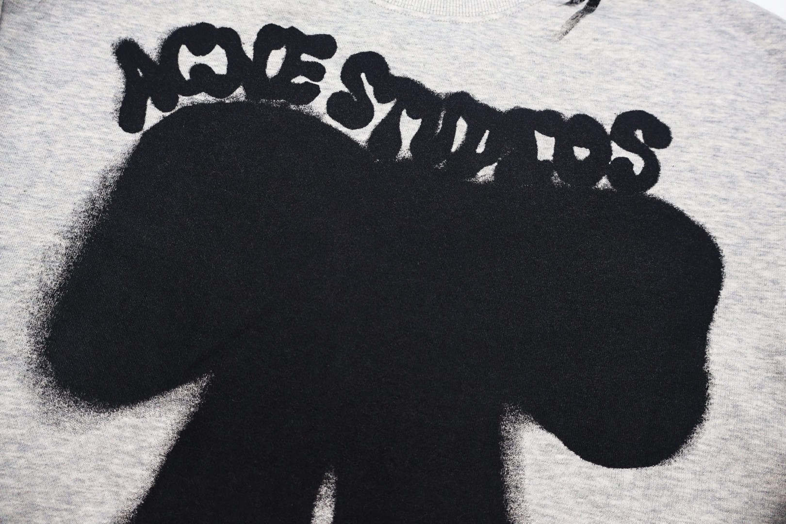 Acne Studios 蝴蝶结涂鸦圆领卫衣 外套 长袖 灰色 B0 CI0223-92H