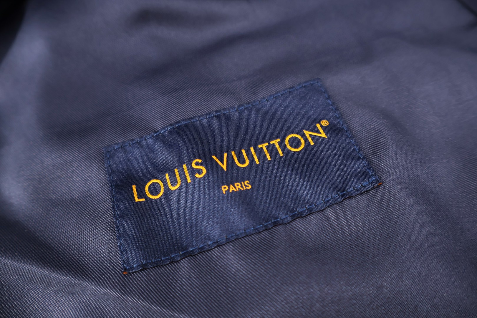 LOUIS VUITTON 路易威登 满印麂皮拉链立领夹克 外套 蓝色 C0 1AJRIH