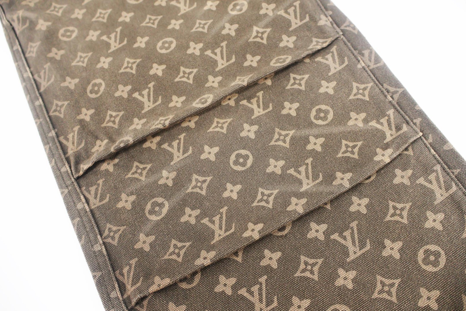 LOUIS VUITTON 路易威登 满印提花牛仔裤 长裤 裤子 棕绿色 B5 
