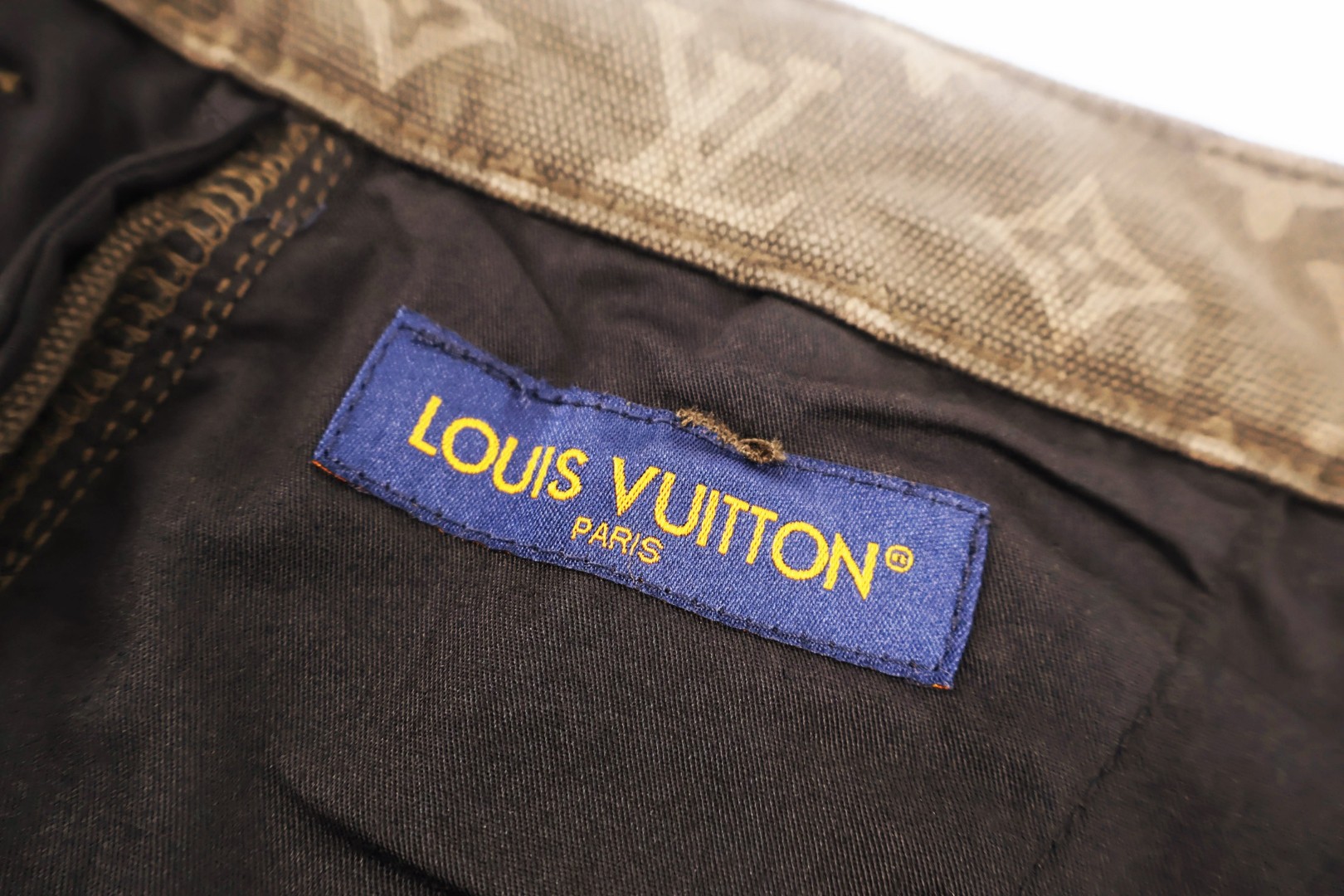 LOUIS VUITTON 路易威登 满印提花牛仔裤 长裤 裤子 棕绿色 B5 