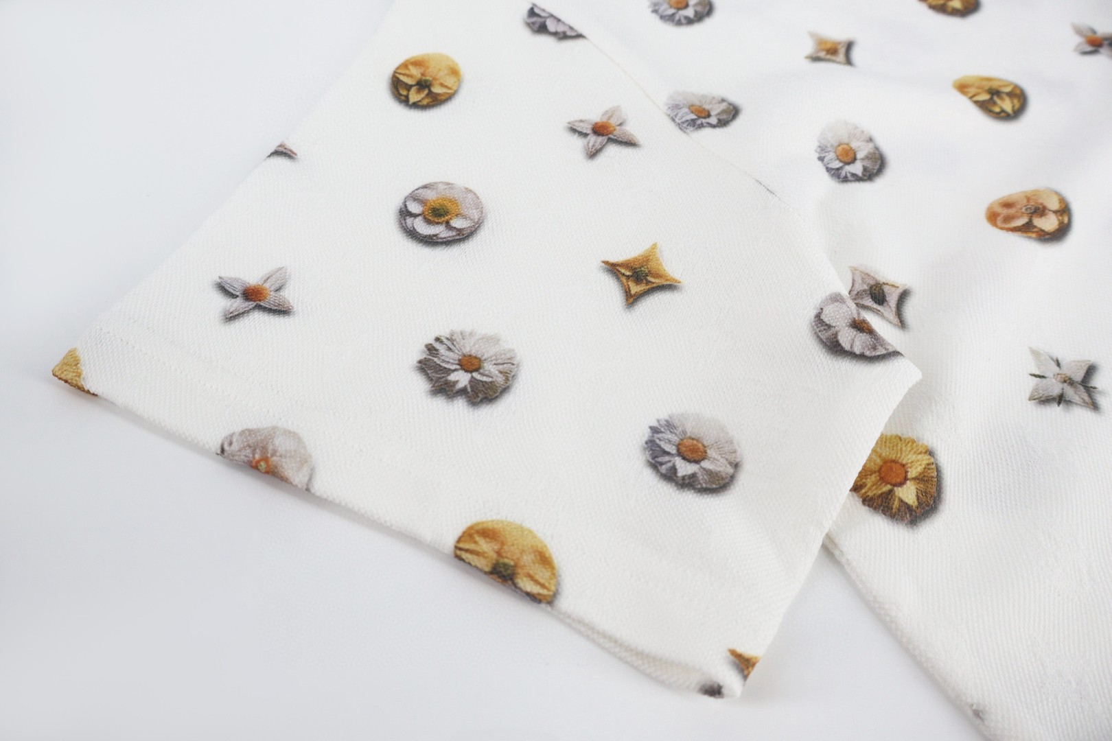 LOUIS VUITTON 路易威登 老花提花满印雏菊圆领短袖 T恤 白色 A2 1AJRAG