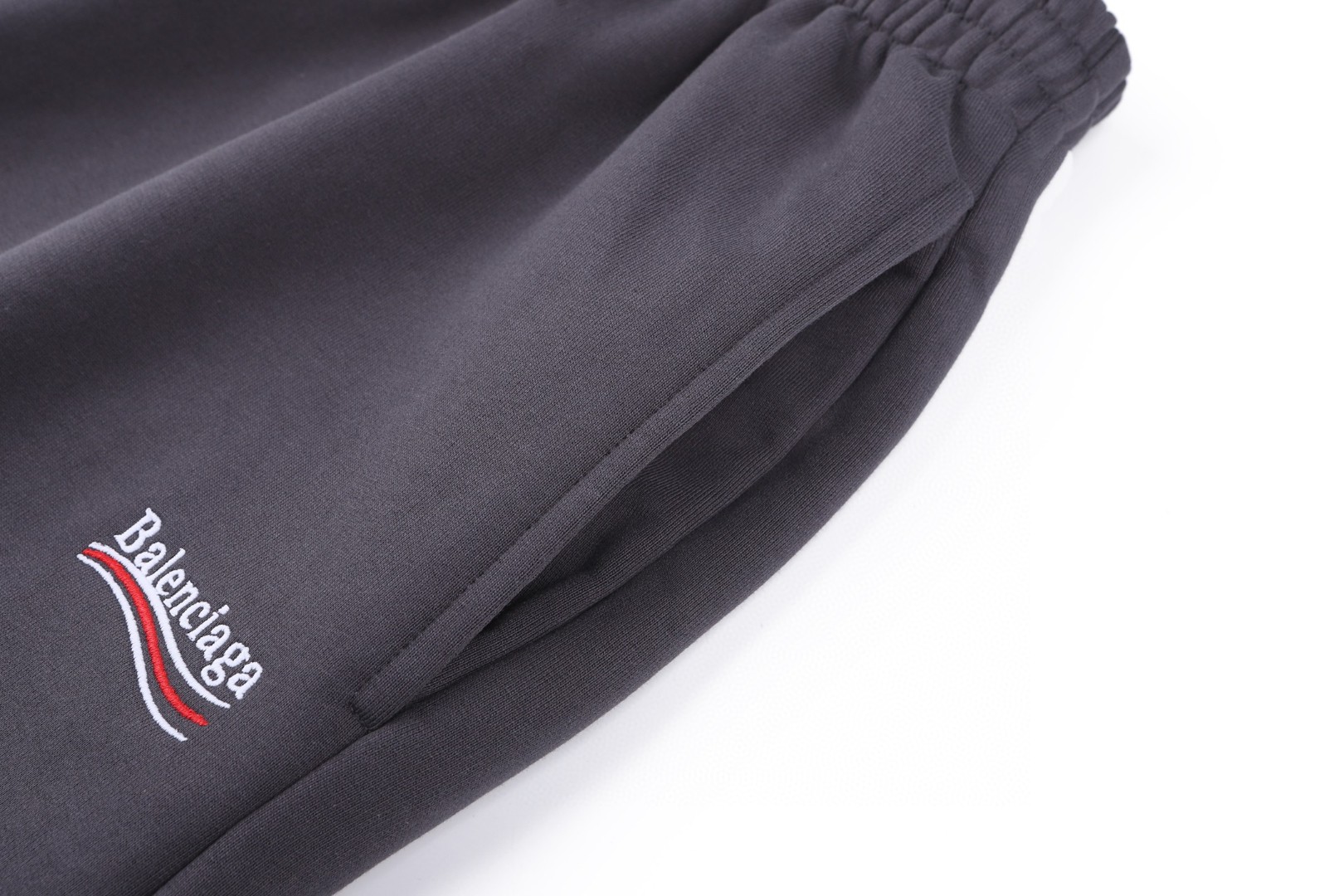 Balenciaga 巴黎世家 可乐刺绣松紧腰短裤 休闲裤 运动裤 裤子 夏季 灰色 灰蓝色 黑色 A2