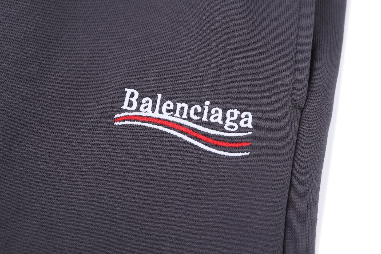 Balenciaga 巴黎世家 可乐刺绣松紧腰短裤 休闲裤 运动裤 裤子 夏季 灰色 灰蓝色 黑色 A2