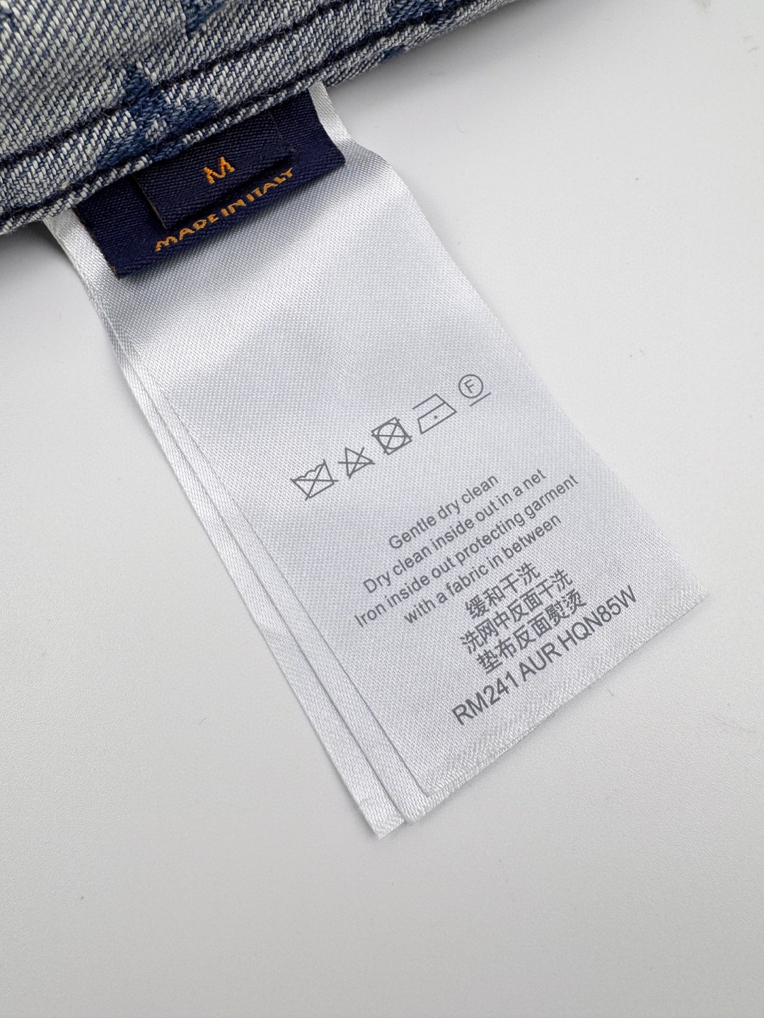 LOUIS VUITTON 路易威登 LV 标识牛仔衬衫 短袖 外套 蓝色 B0 1AJC88