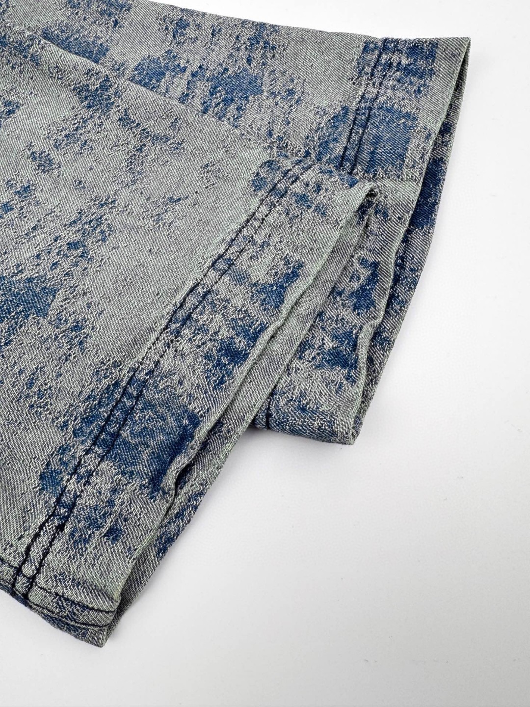 LOUIS VUITTON 路易威登 LV 标识牛仔衬衫 短袖 外套 蓝色 B0 1AJC88