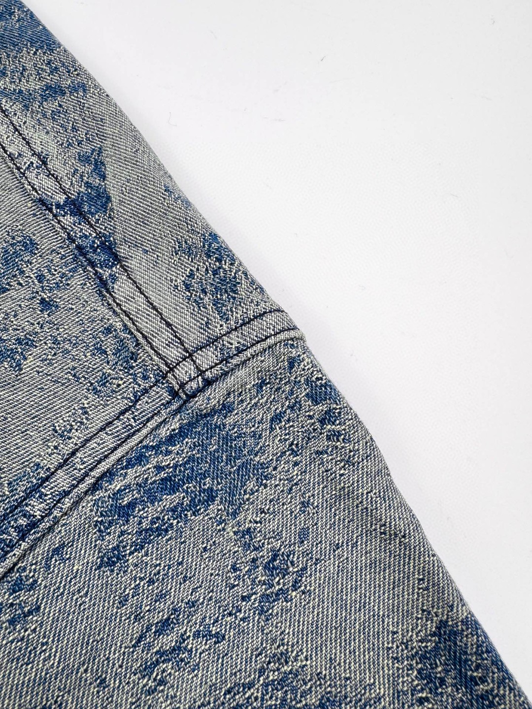 LOUIS VUITTON 路易威登 LV 标识牛仔衬衫 短袖 外套 蓝色 B0 1AJC88