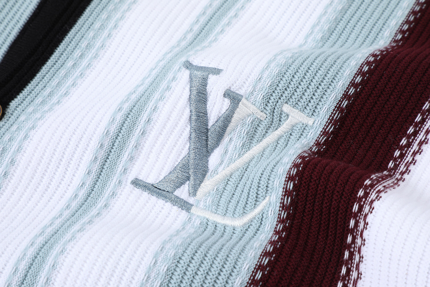 LOUIS VUITTON 路易威登 条纹钩针短袖衬衫 外套 B0 1AHVOO