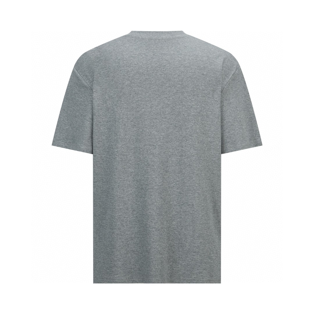 LOUIS VUITTON 路易威登 手缝皮标标识圆领短袖 T恤 灰色 A0 1AJSIM