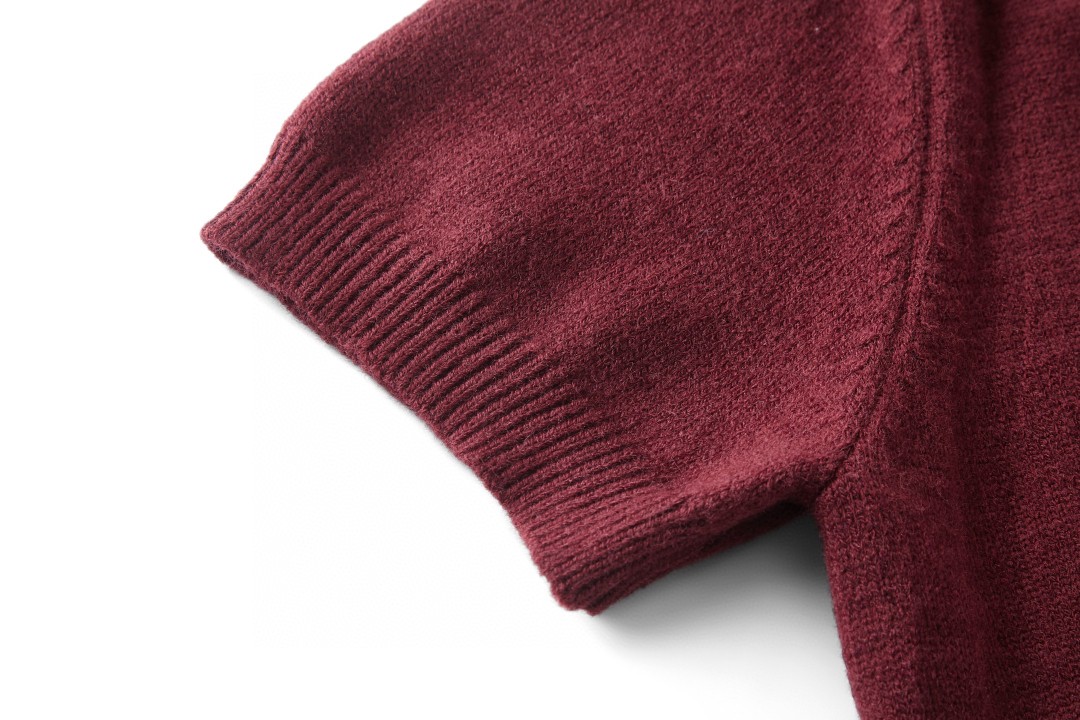 PRADA 普拉达 经典刺绣标识针织衫 短袖 T恤 短款 女款 灰色 红色 海军蓝 A7 P24Z1U-13LY-F0008-S-231